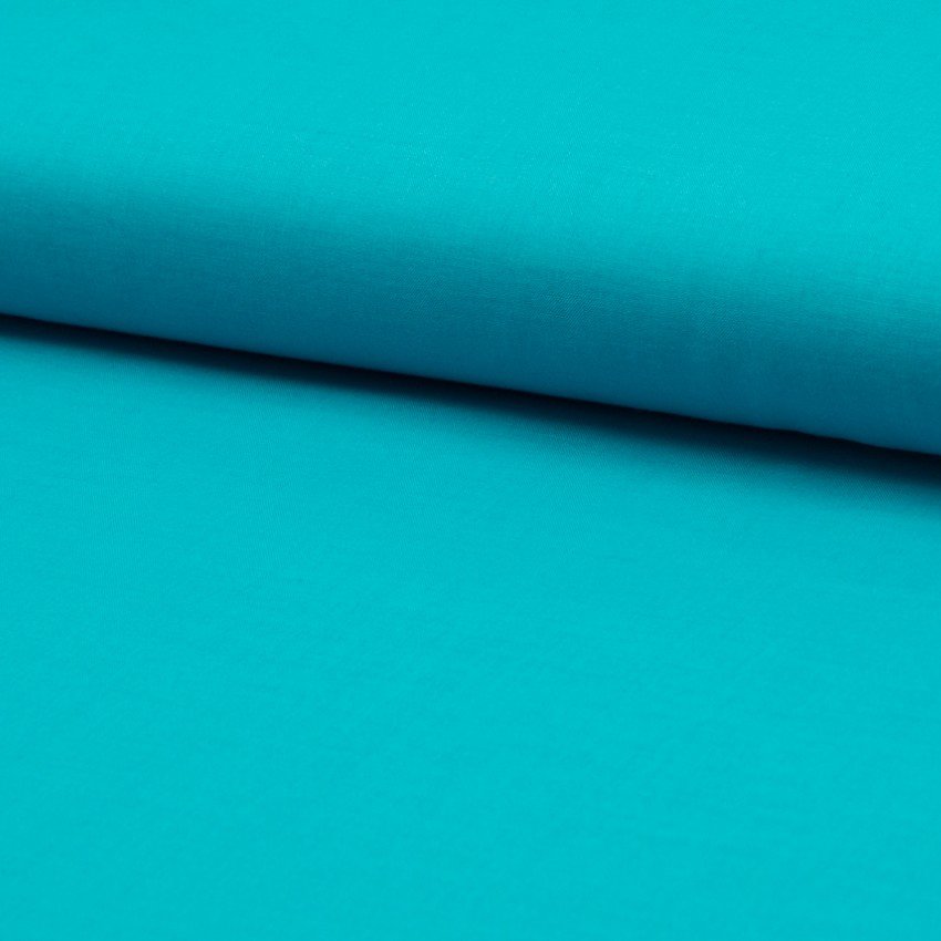 Tissu Voile de coton uni Bleu turquoise
