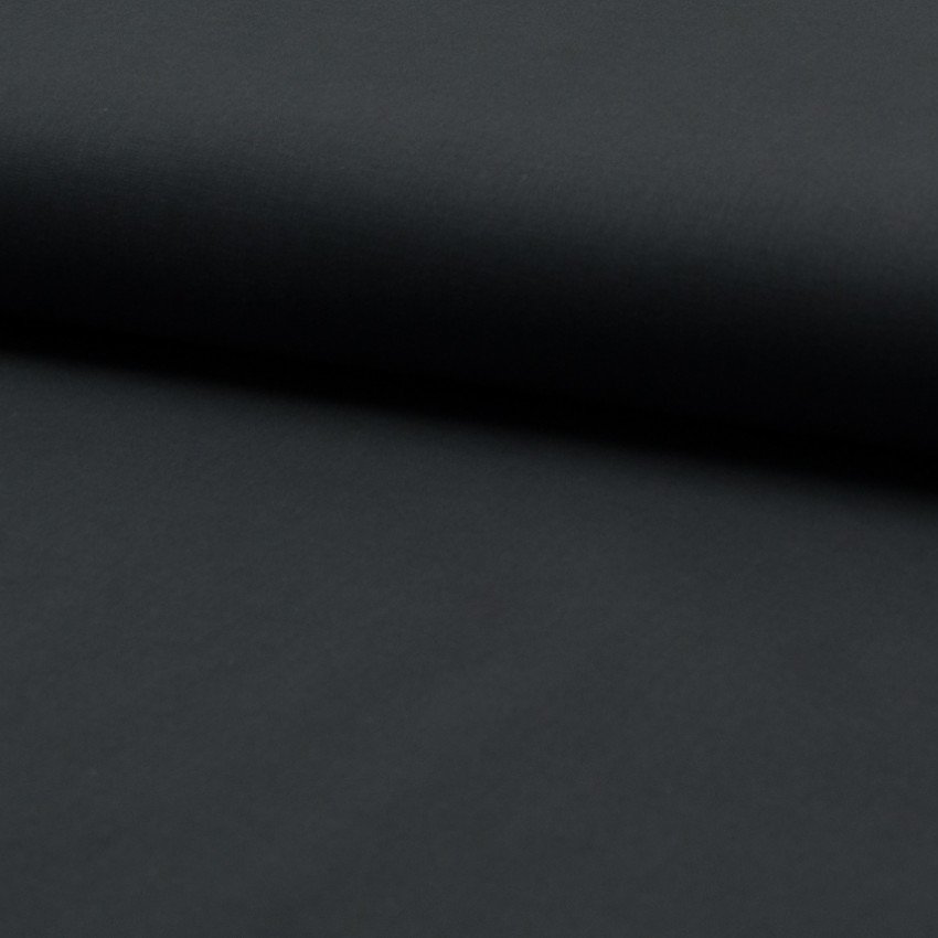 Tissu Voile de coton uni Gris foncé