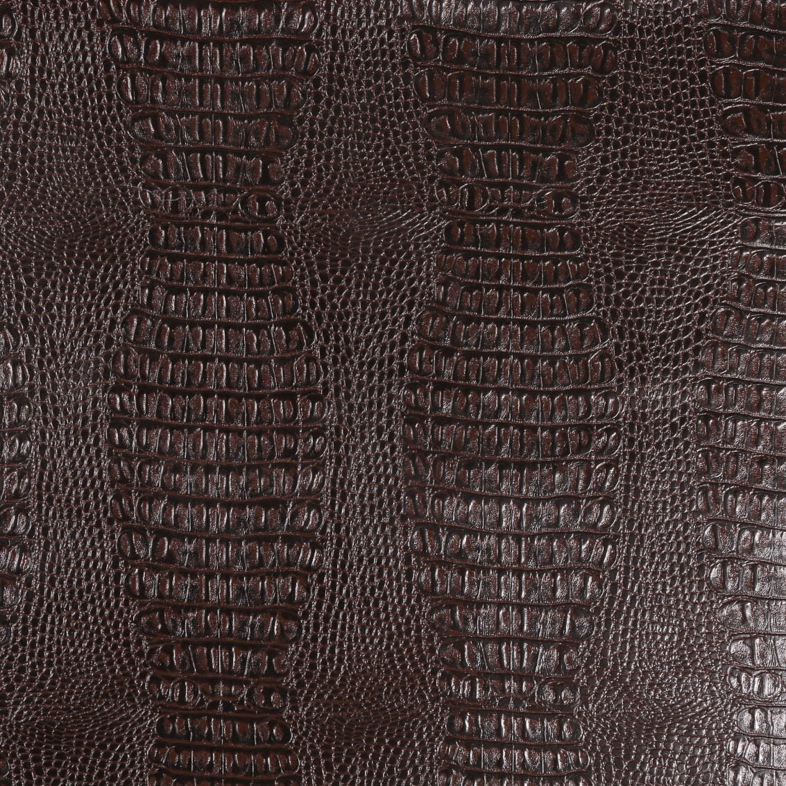 Tissu Simili cuir Crocodile Chocolat