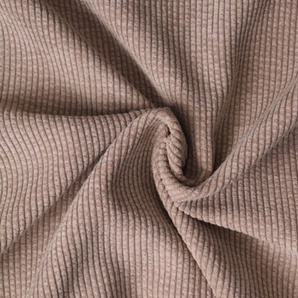 Tissu Velours envers fausse fourrure Camel - Par 10 cm