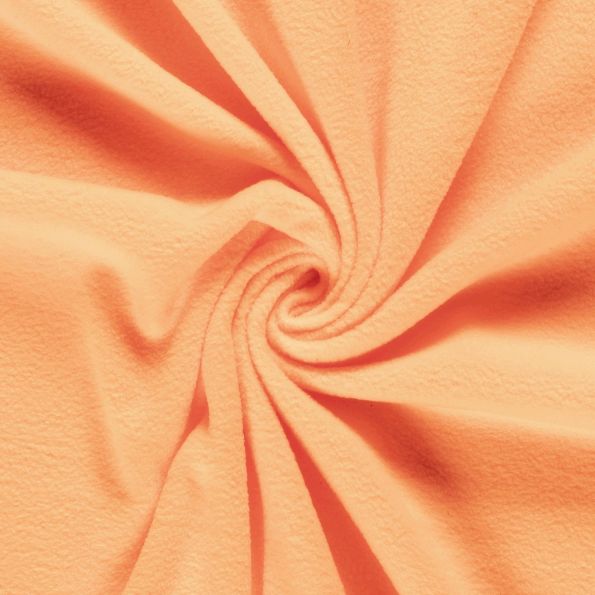 Tissu Polaire uni Orange fluo - Par 10 cm