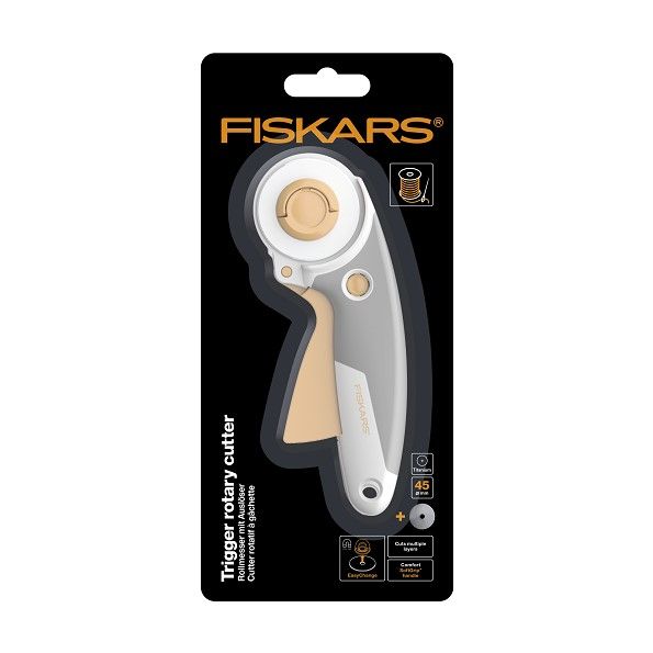 Cutter Rotatif Fiskars à Gâchette diamètre 45 mm