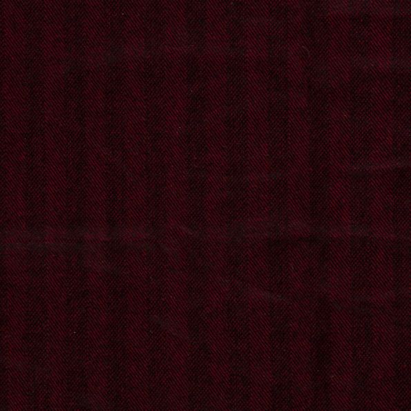 Tissu Jacquard Toucher laine Rayures sur fond Rouge - Par 10 cm
