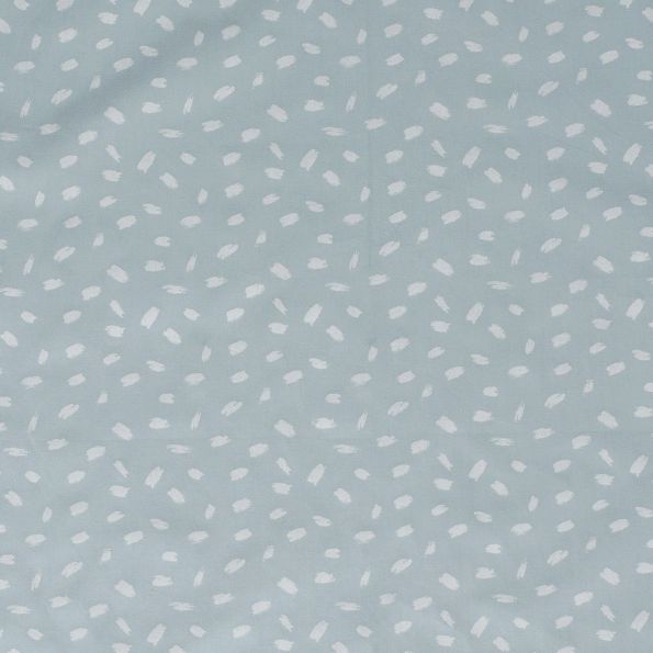 Tissu coton imprimé Tâches abstraites blanches sur fond Vert menthe - Par 10 cm