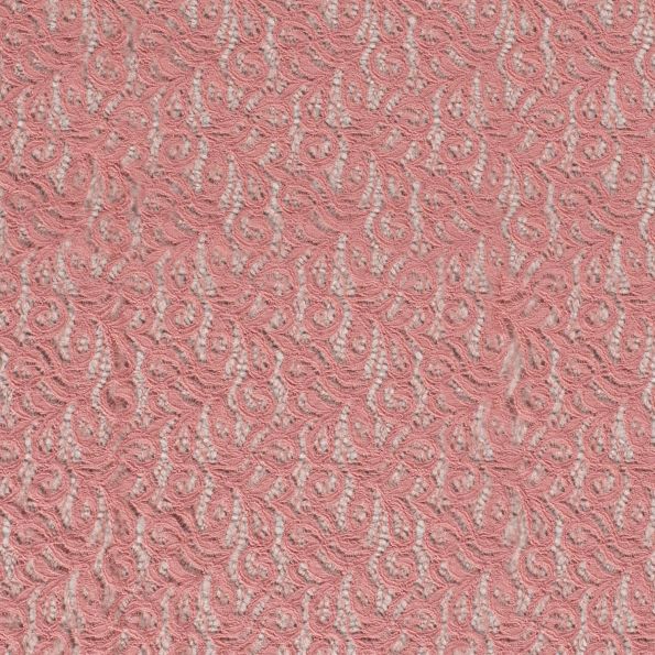 Tissu Dentelle Olga arabesque Vieux rose - Par 10 cm