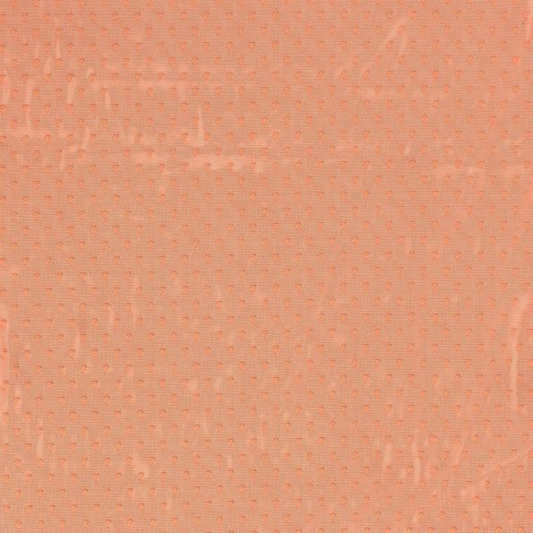 Tissu Tulle souple à pois Pois sur fond Orange - Par 10 cm