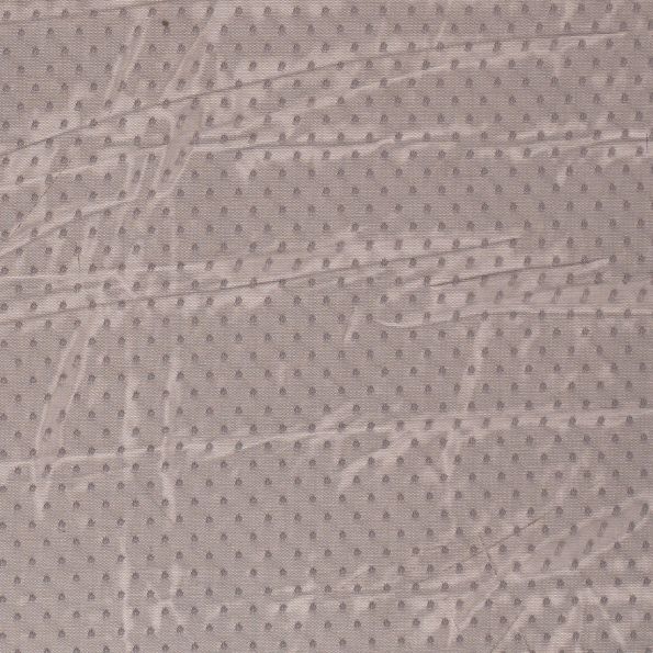 Tissu Tulle souple à pois Pois sur fond Gris - Par 10 cm