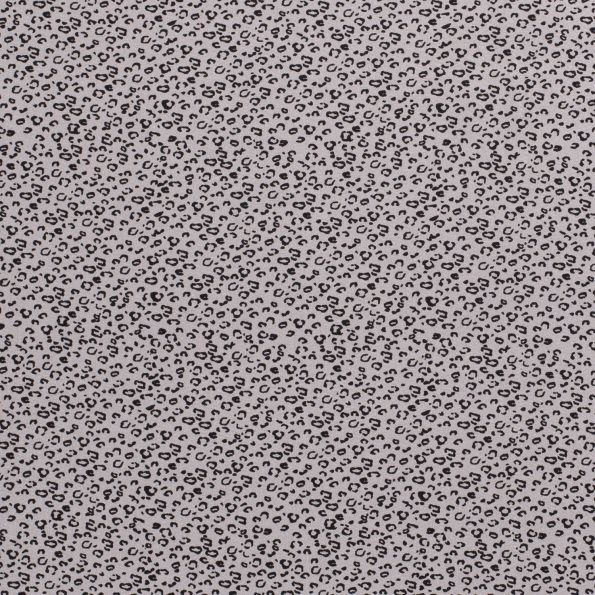 Tissu Viscose imprimé   léopard sur fond Gris pierre - Par 10 cm