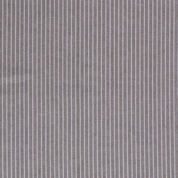 Tissu Viscose lin Rayures blanches sur fond Gris - Par 10 cm
