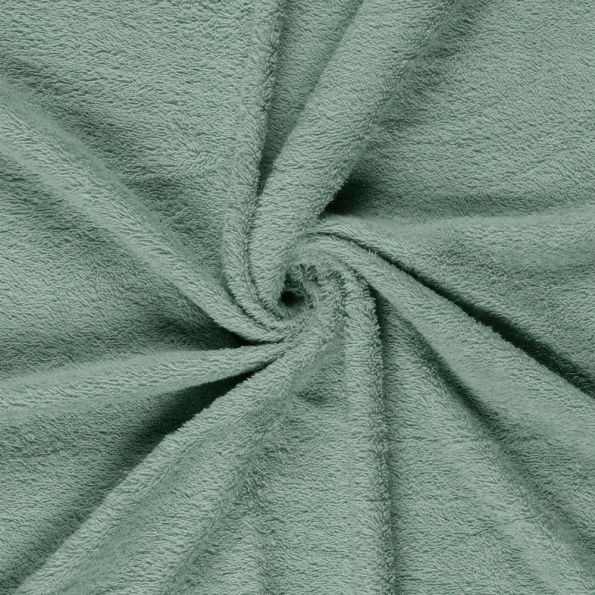 Coupon Tissu Eponge légère 340 g/m² uni Vert d'eau- Par 10 cm - Coupon de 80 cm