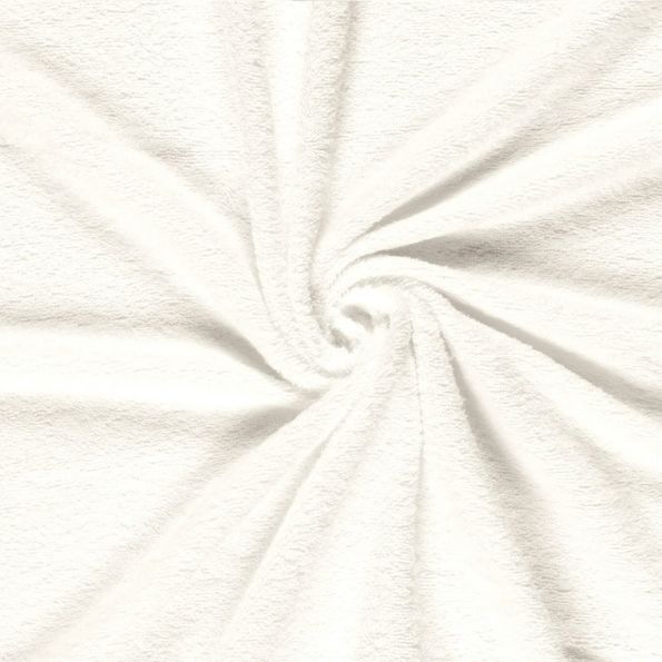 Tissu Eponge légère 340 g/m² uni Ecru - Par 10 cm