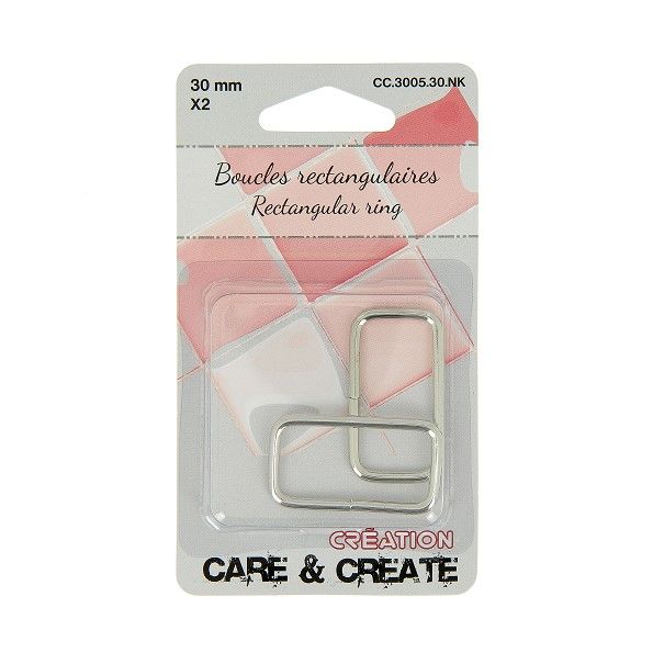 Boucle de réglage 30 mm Argent x2 - Care & create