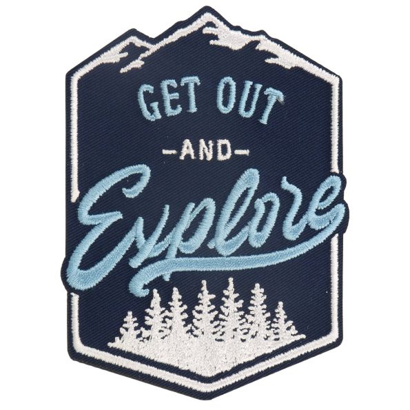 Ecusson Thermocollant Montagne Get Out and Explore Marine