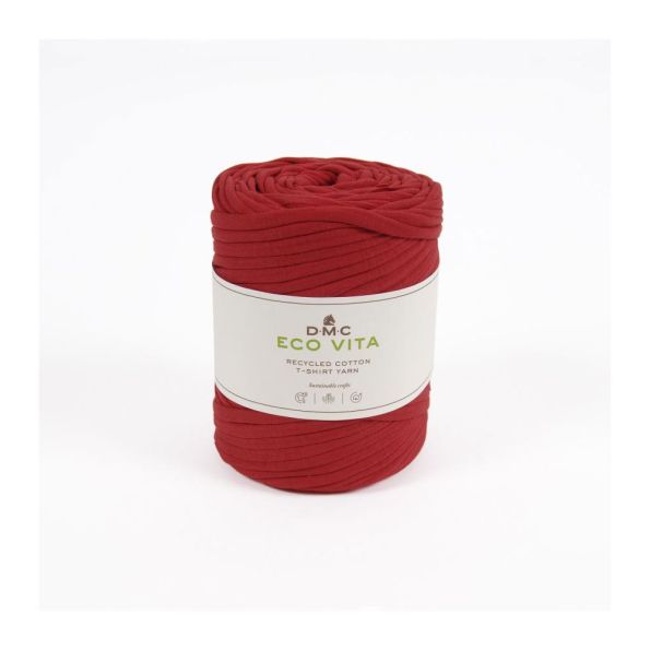 Fil de Coton recyclé Eco Vita T-shirt Yarn DMC - Rouge