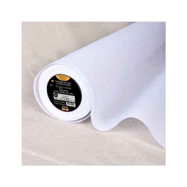 Entoilage  Thermocollant non tissé N86 Blanc - Par 10 cm
