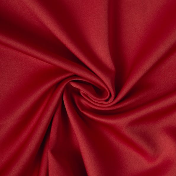Tissu Micro Satin mat Joséphine uni Rouge - Par 10 cm
