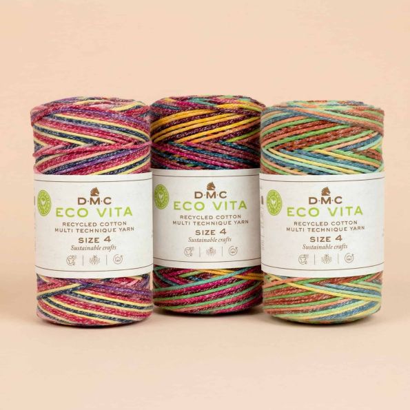 Fil DMC Coton Recyclé Eco Vita Size 4 - 3 couleurs