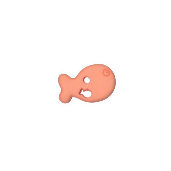 Bouton Poisson Polyester Rose
