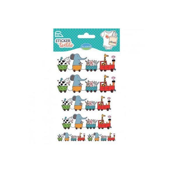 Sticker textile Train des animaux