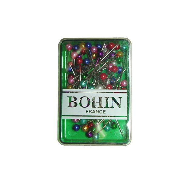 Épingles Bohin Tête Nacrée Couleurs Assorties x70