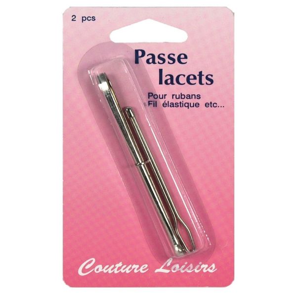 Passe lacets pour rubans / fils élastique x2