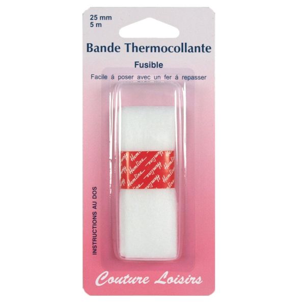Bande thermocollante pour ourlets 25 mm longueur 5m