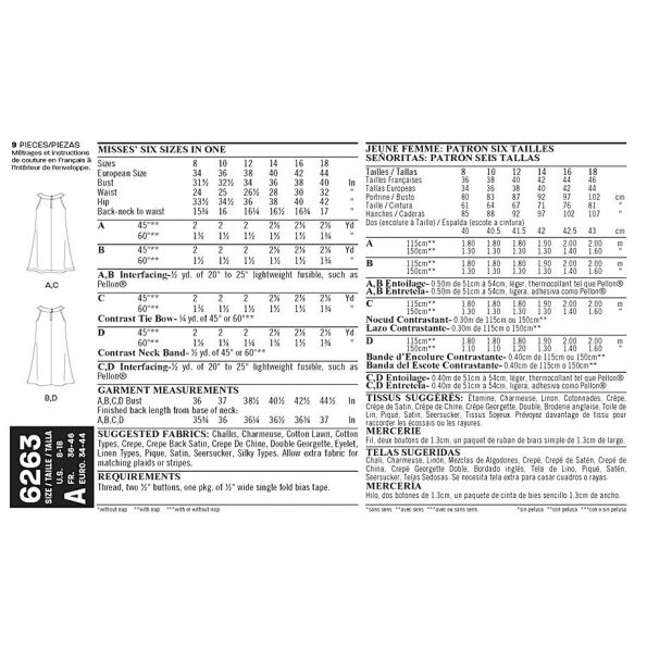 Patron New Look 6263 - robe femme