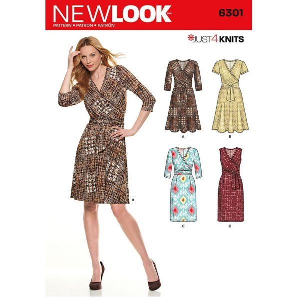 Patron New Look 6301 Robe Portefeuille