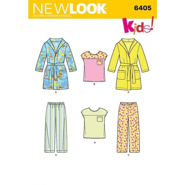 Patron New Look 6405 Pyjama et Peignoir Enfants