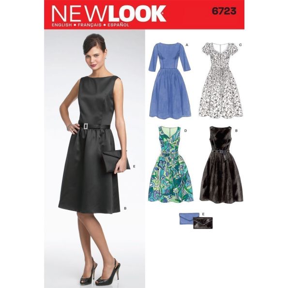 Patron New Look 6723 Robe et Pochette