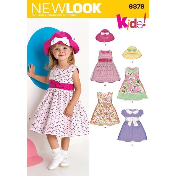 Patron New Look 6879 Robe et Chapeau