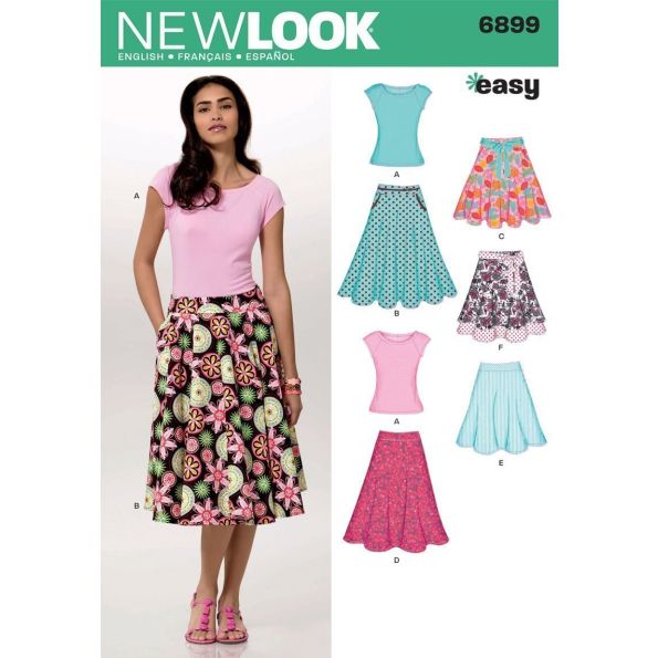Patron New Look 6899 Jupe et Tee-Shirt