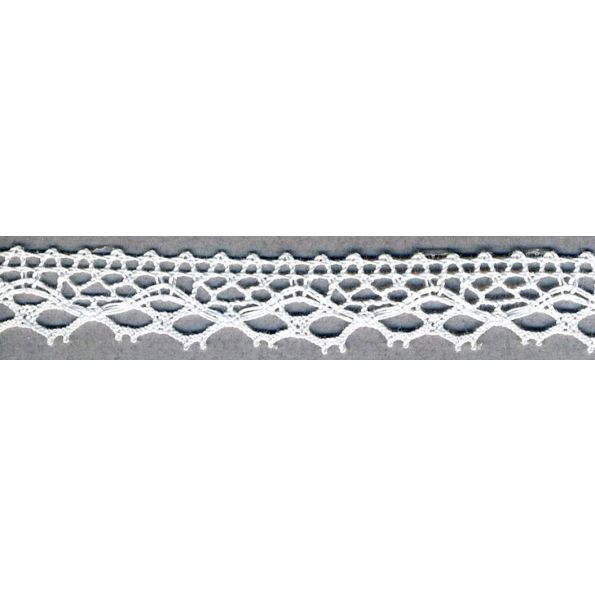 Dentelle Coton 15 mm Blanc x1m