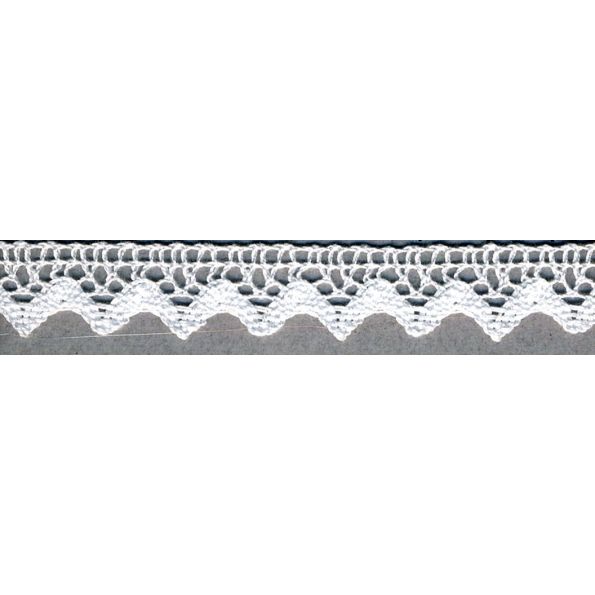 Dentelle Coton 15 mm Blanc x1m