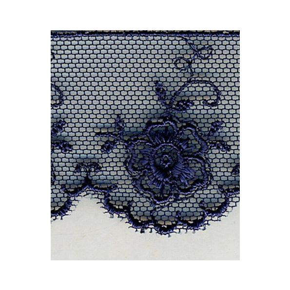 Dentelle Valencienne 35 mm Bleu marine x1m