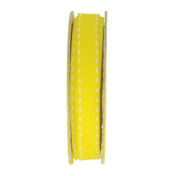 Ruban surpiqué Jaune - bobinette 2m