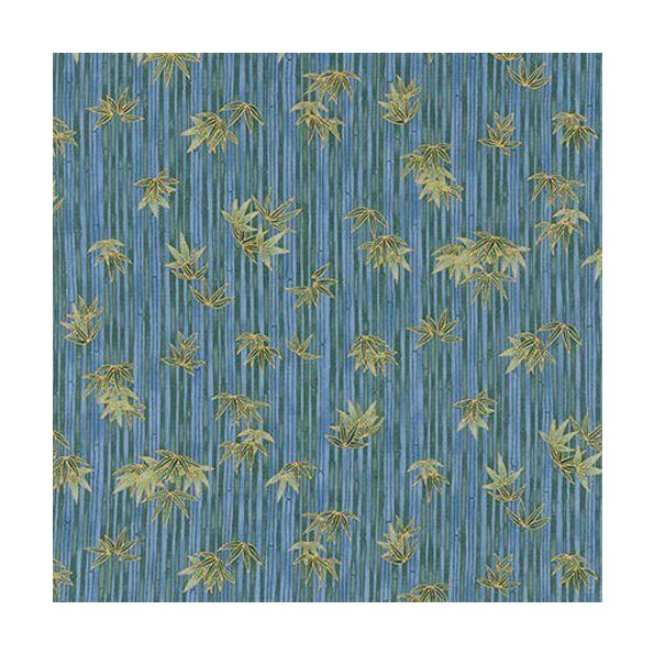 Tissu Robert Kaufman Akiko Vert et bleu