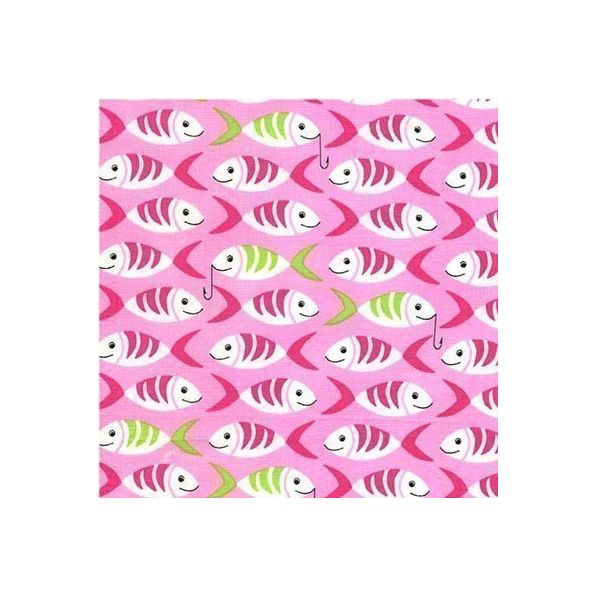 Tissu Michael Miller Sea Buddies Littles Fishes x10cm