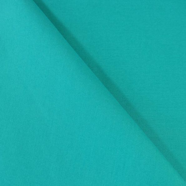 Tissu Popeline Bleu turquoise x10cm