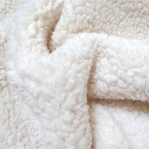 Fausse fourrure mouton Mérinos Ecru x10cm