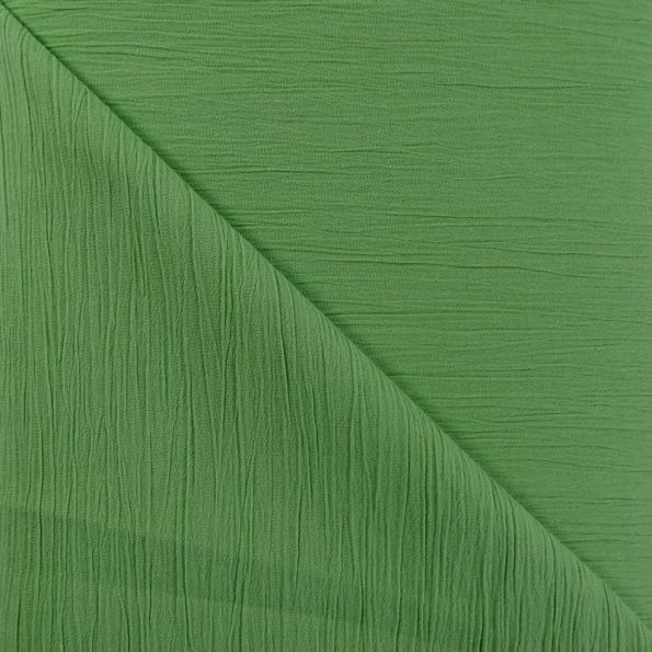 Tissu Crépon Vert x10cm