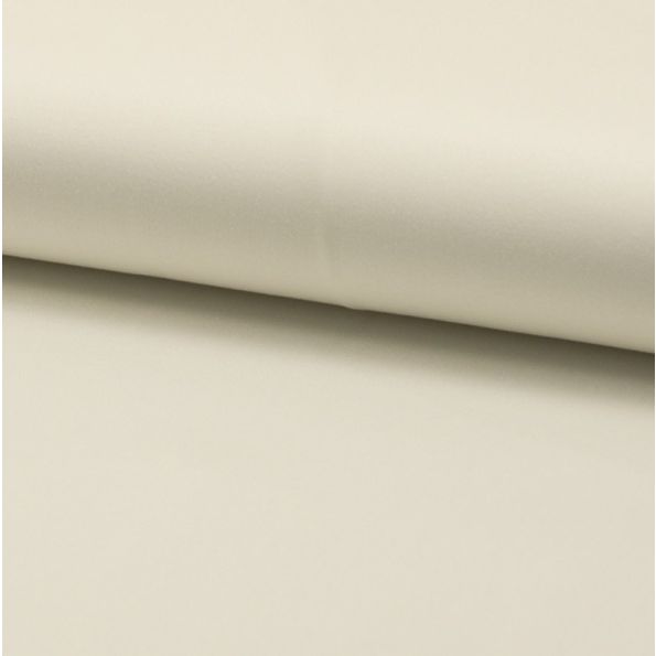 Tissu Coton Satiné Ecru - Par 10 cm