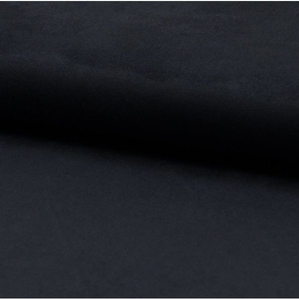 Tissu Suédine jersey Bleu marine - Par 10 cm