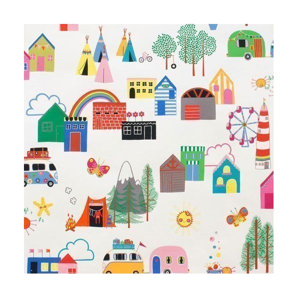 Tissu Alexander Henry Monkey's Bizness Camp Grounds x10cm