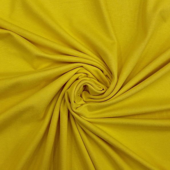 Tissu Jersey Viscose uni Jaune x10cm