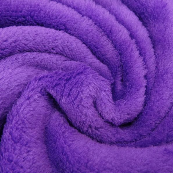 Tissu Doudou uni Violet x10cm