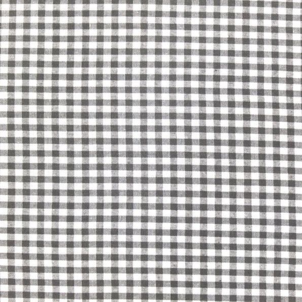 Tissu Vichy Petits carreaux 5 mm Taupe - Par 10 cm