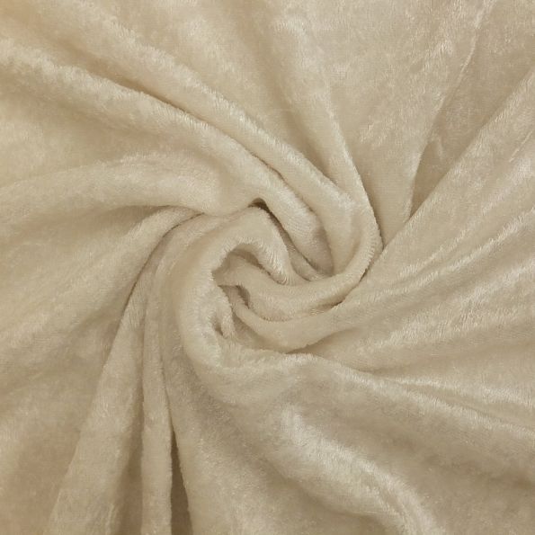 Panne de velours Blanc cassé x10cm