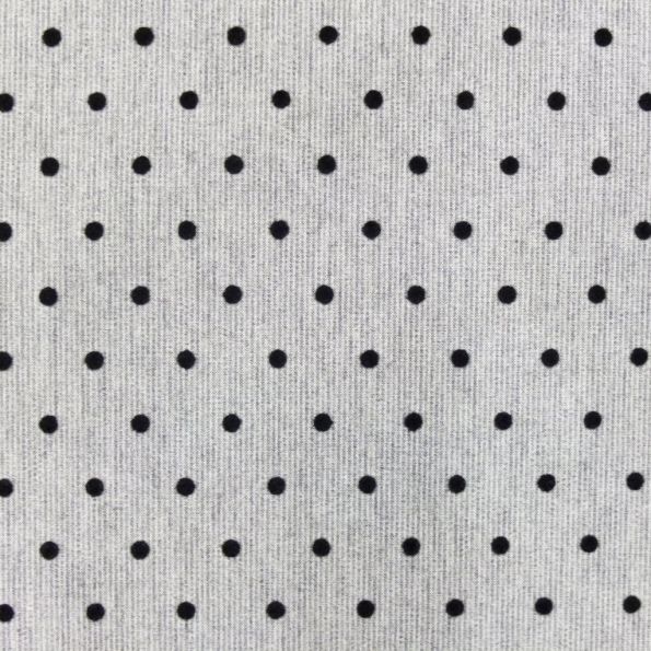 Tissu Jersey Milano Pois Gris Pois noir - Par 10 cm