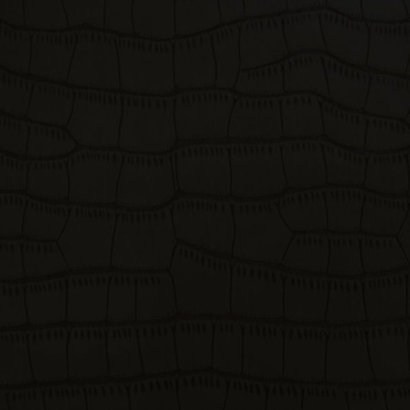 Tissu Simili cuir Crocodile Noir - Par 50 cm